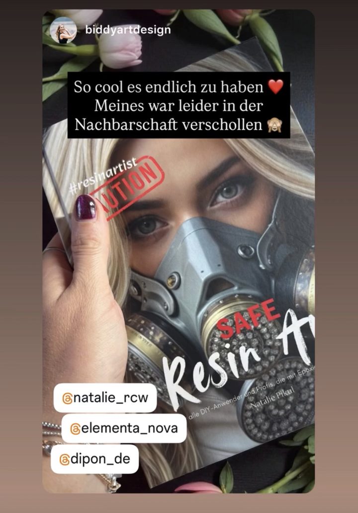Screenshot: Leserstimme von @biddyartdesign: So cool es endlich zu haben … Meines war leider in der Nachbarschaft verschollen