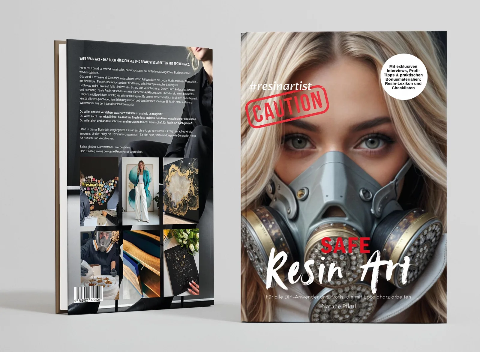 Safe Resin Art, deutsche Ausgabe: Rückseite und Cover